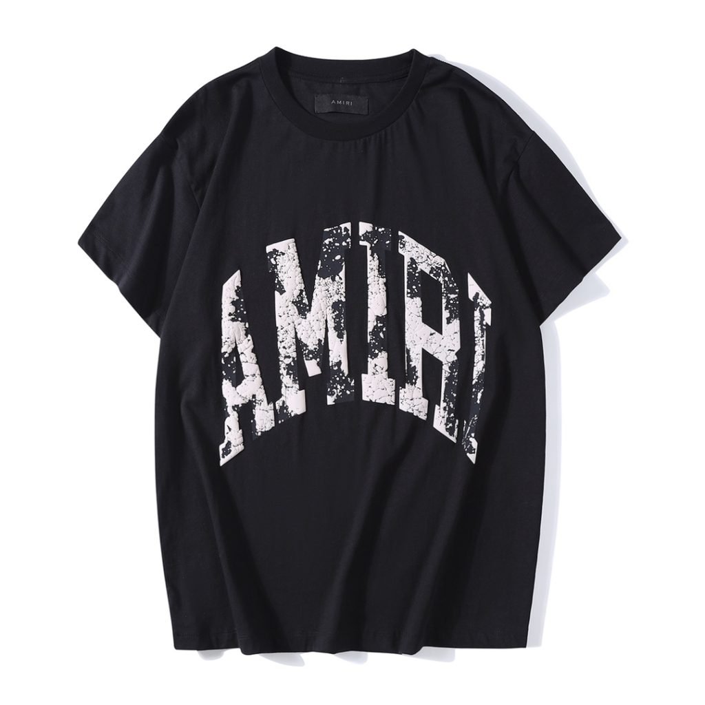 AMIRI【マイク・アミリ】芸能人激安新作 ブラック Collegiate Logo Tシャツ クロップドTシャツ