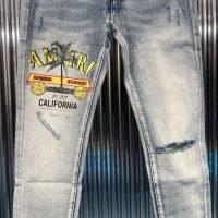 AMIRI【マイク・アミリ】芸能人激安新作 California プリント ジーンズ ダメージ スキニージーンズ