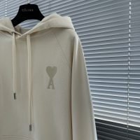 【AMI PARIS】AMI DE COEUR 新作激安パーカー ヘビーループバック オーガニックコットン フリース パーカー