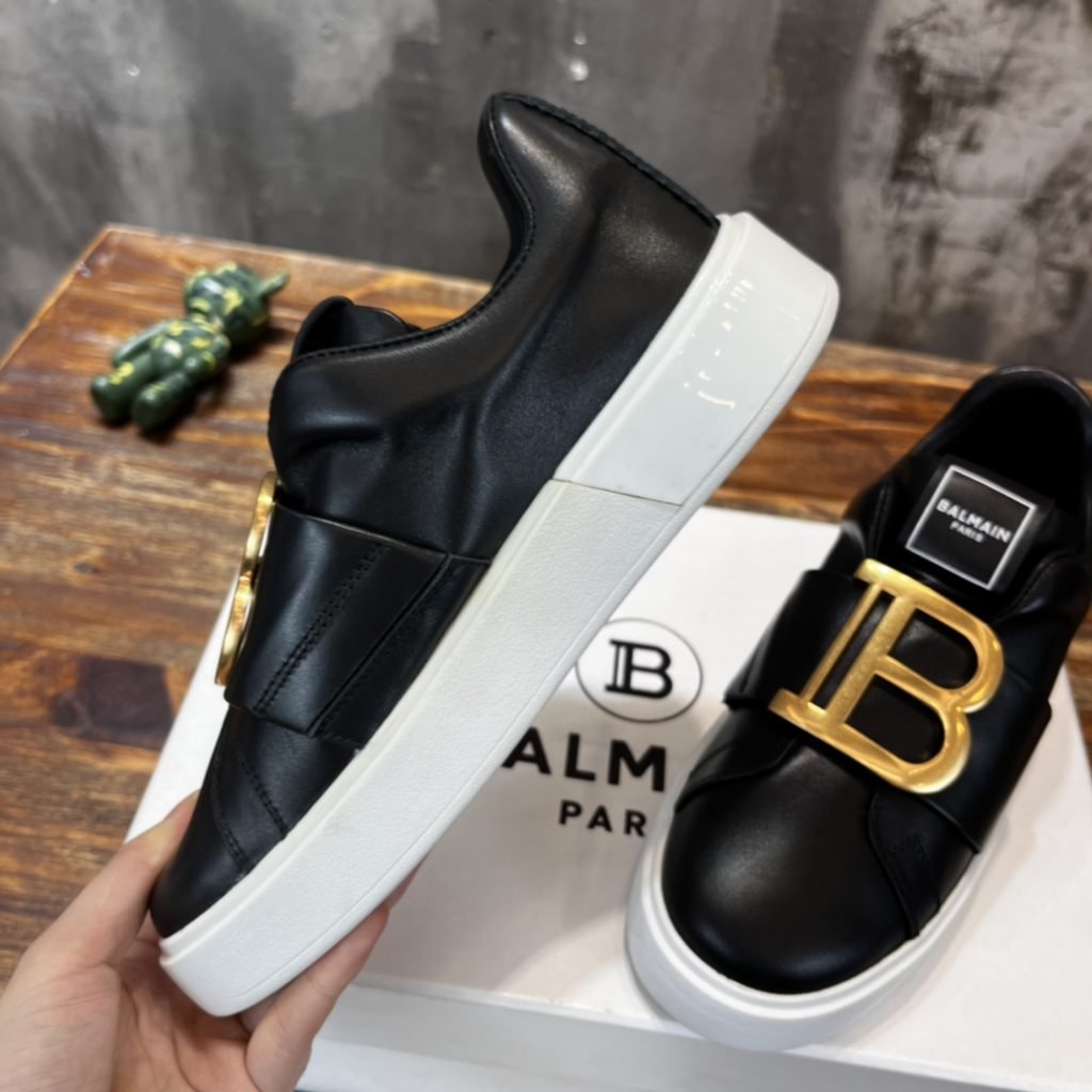 BALMAIN（バルマン）激安販売芸能人 Slip On B-Court Sneakersレザースニーカー