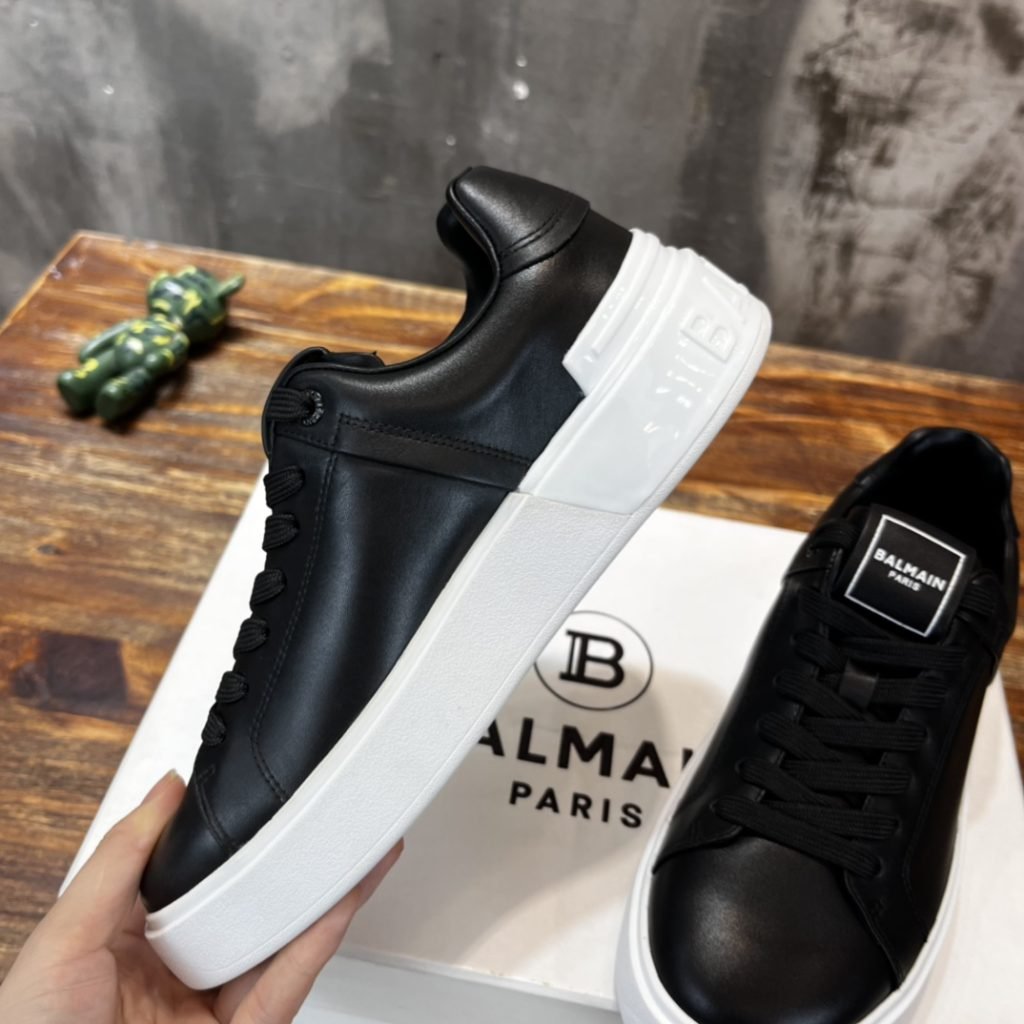 BALMAIN（バルマン）激安販売芸能人 B-Court ローカット レザースニーカー