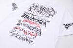 BALENCIAGA(バレンシアガ)ファッションアルファベットグラフィティ半袖Tシャツn級品