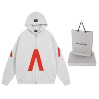 BALENCIAGAスーパーコピーアルファベットプリントパーカー