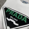 PRADA (プラ ダ)コピーファッションアルファベットプリント半袖Tシャツ