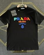 PRADA (プラ ダ)2024春夏新作100%コットン刺繍半袖Tシャツコピー