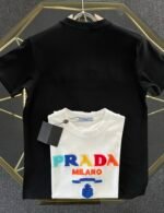 PRADA (プラ ダ)2024春夏新作100%コットン刺繍半袖Tシャツコピー