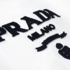 PRADA (プラ ダ)2024新作ホワイト刺繍アルファベットパーカーコピー