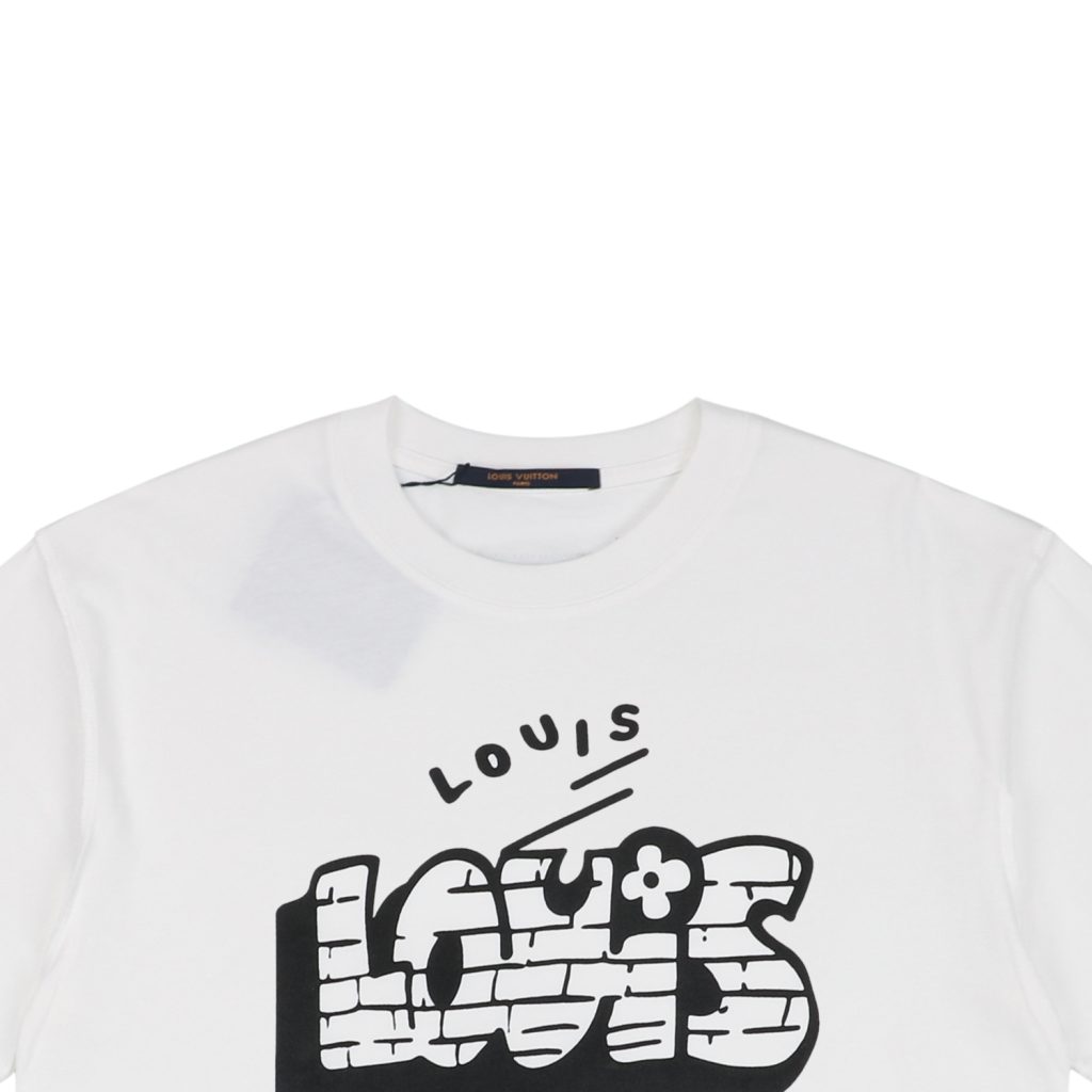 LOUIS VUITTON(ルイヴィトン) 2024新作偽物アルファベットラウンドネック半袖激安通販