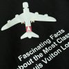 LOUIS VUITTON(ルイヴィトン) 飛行機アルファベットプリントラウンドネック半袖