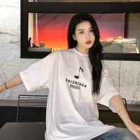 BALENCIAGA(バレンシアガ)音楽祭プリントカップルモデル半袖Tシャツスーパーコピー