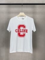 CELINE(セリーヌ)3Dアルファベットプリントラウンドネック半袖コピー