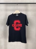 CELINE(セリーヌ)3Dアルファベットプリントラウンドネック半袖コピー