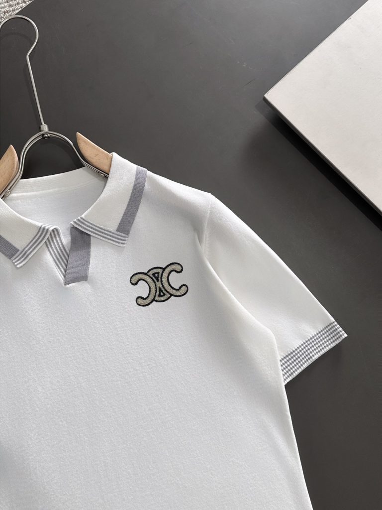 CELINE(セリーヌ)2024春夏新作偽物メンズ ラペル半袖Tシャツ激安通販|スーパーコピーn級優良店 2 CELINE(セリーヌ)2024春夏新作偽物メンズ ラペル半袖Tシャツ激安通販