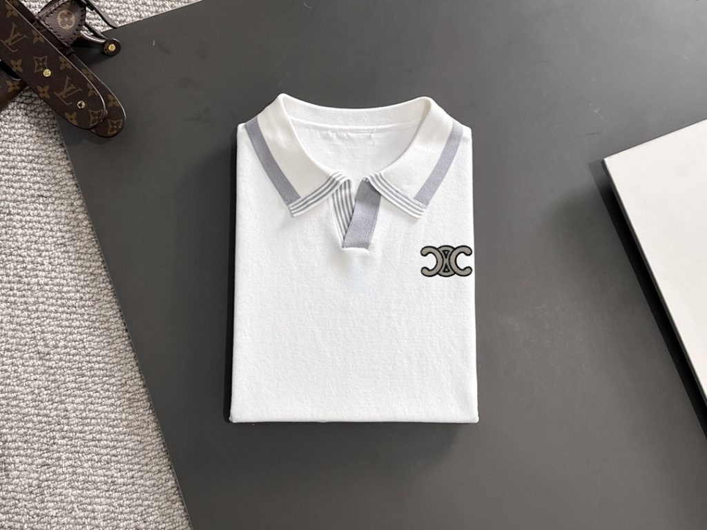 CELINE(セリーヌ)2024春夏新作偽物メンズ ラペル半袖Tシャツ激安通販|スーパーコピーn級優良店 8 CELINE(セリーヌ)2024春夏新作偽物メンズ ラペル半袖Tシャツ激安通販