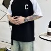 CELINE(セリーヌ)人気 偽物アルファベットプリントラウンドネック半袖 Tシャツ激安通販