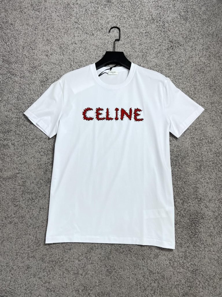 CELINE(セリーヌ)高密双股丝光棉半袖Tシャツスーパーコピー