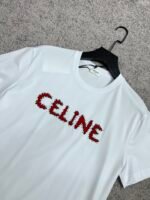 CELINE(セリーヌ)高密度二本糸シルケットコットン半袖Tシャツスーパーコピー