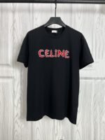 CELINE(セリーヌ)高密度二本糸シルケットコットン半袖Tシャツスーパーコピー