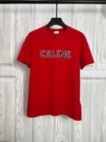 CELINE(セリーヌ)高密度二本糸シルケットコットン半袖Tシャツスーパーコピー