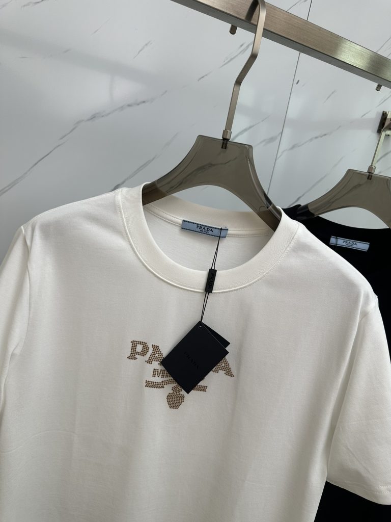 PRADA(プラダ )2024春夏新作アルファベットロゴ半袖Tシャツコピー