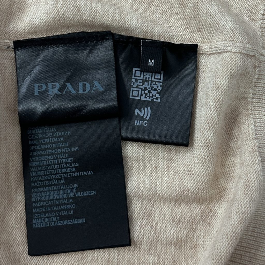 PRADA(プラダ )2024春夏新款刺繍アルファベットロゲウールラペル半袖ポロシャツn級品