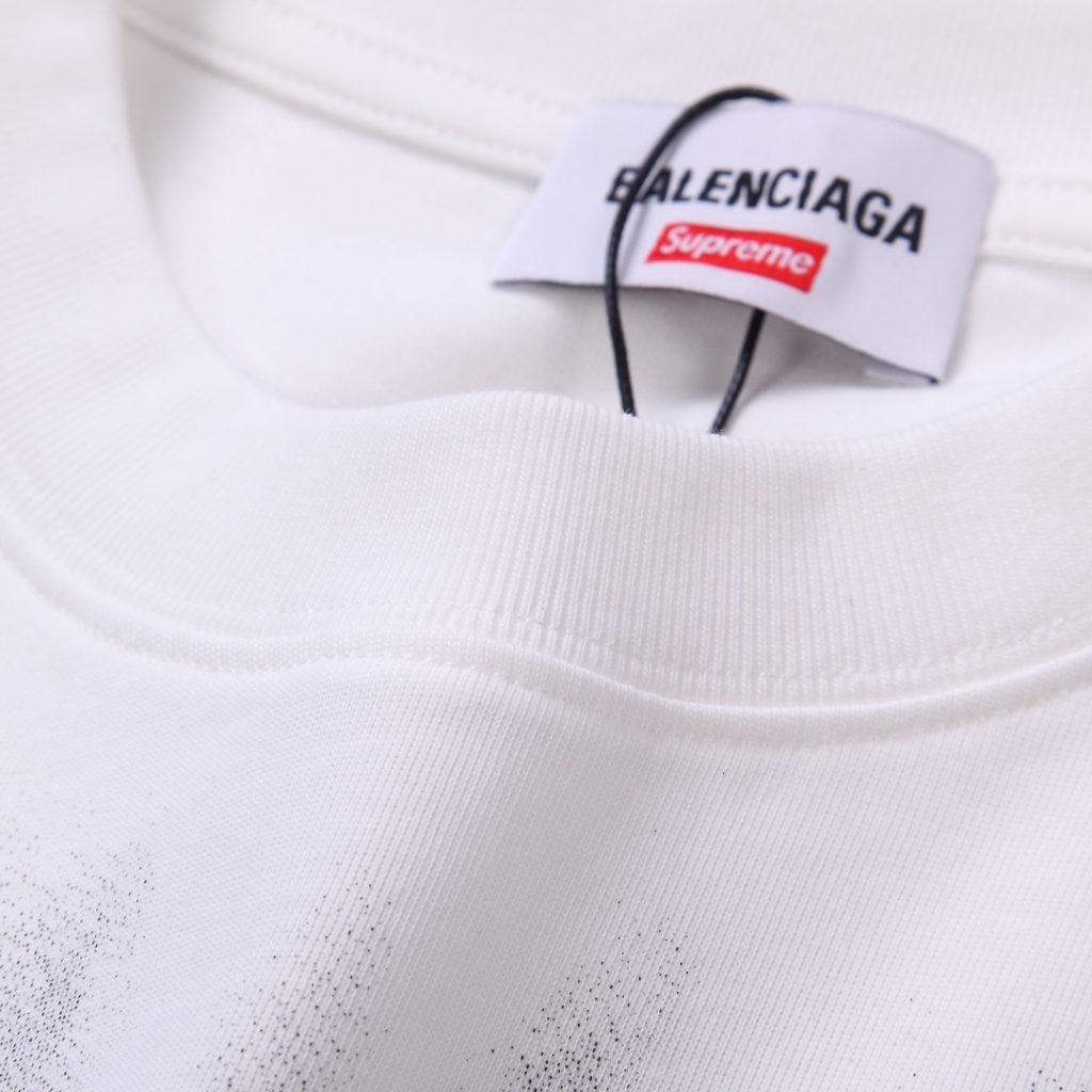 BALENCIAGA(バレンシアガ)xSUPREMEコラボシリーズ100%コットン 半袖Tシャツコピー