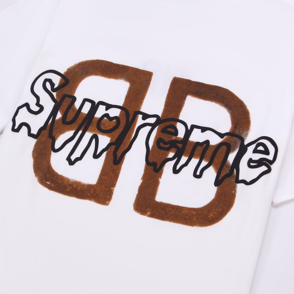 BALENCIAGA(バレンシアガ)xSUPREMEコラボ シリーズ刺繍  ロゲ半袖Tシャツ
