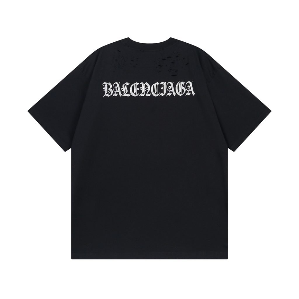 BALENCIAGA(バレンシアガ)プリントロゲ新作半袖Tシャツコピー