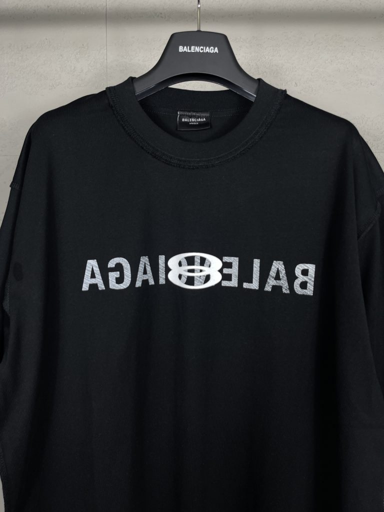 BALENCIAGA(バレンシアガ)2024春夏新作アルファベットプリントロゲラウンドネック半袖n級品