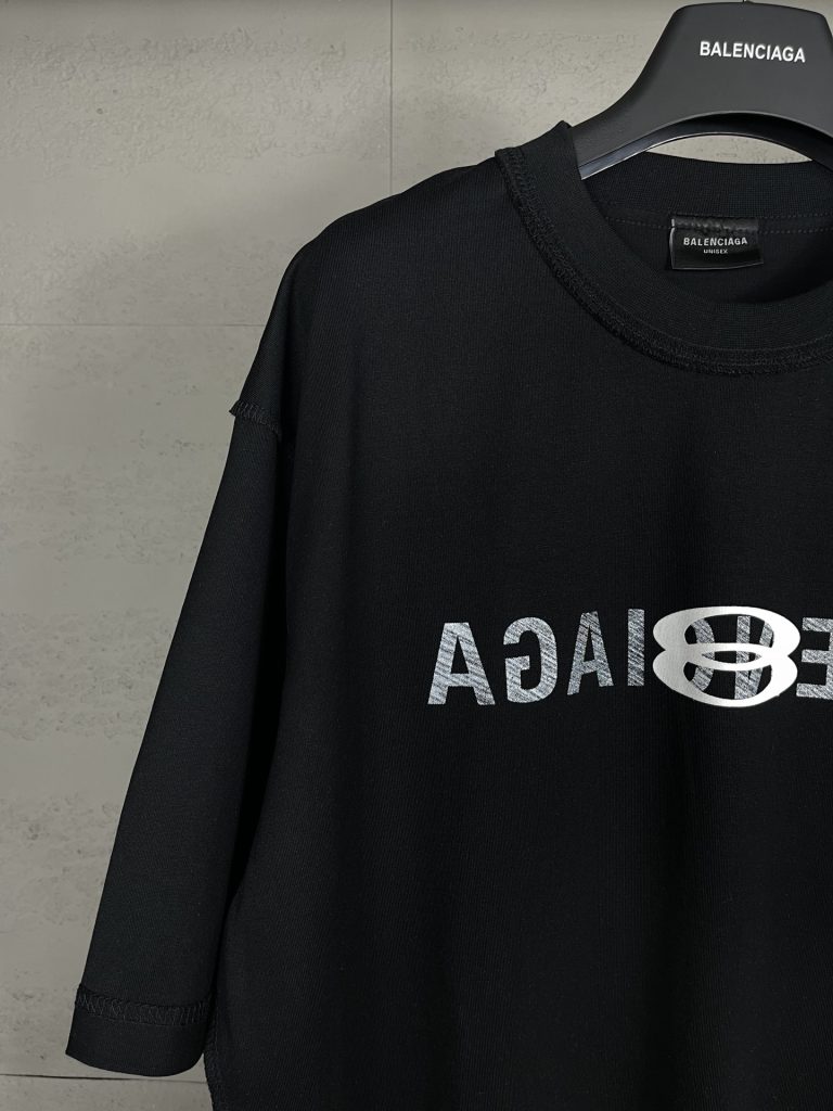 BALENCIAGA(バレンシアガ)2024春夏新作アルファベットプリントロゲラウンドネック半袖n級品