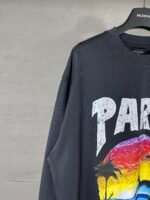 BALENCIAGA(バレンシアガ)偽物夕日のヤシの木 ロゲ プリント長袖tシャツ激安通販