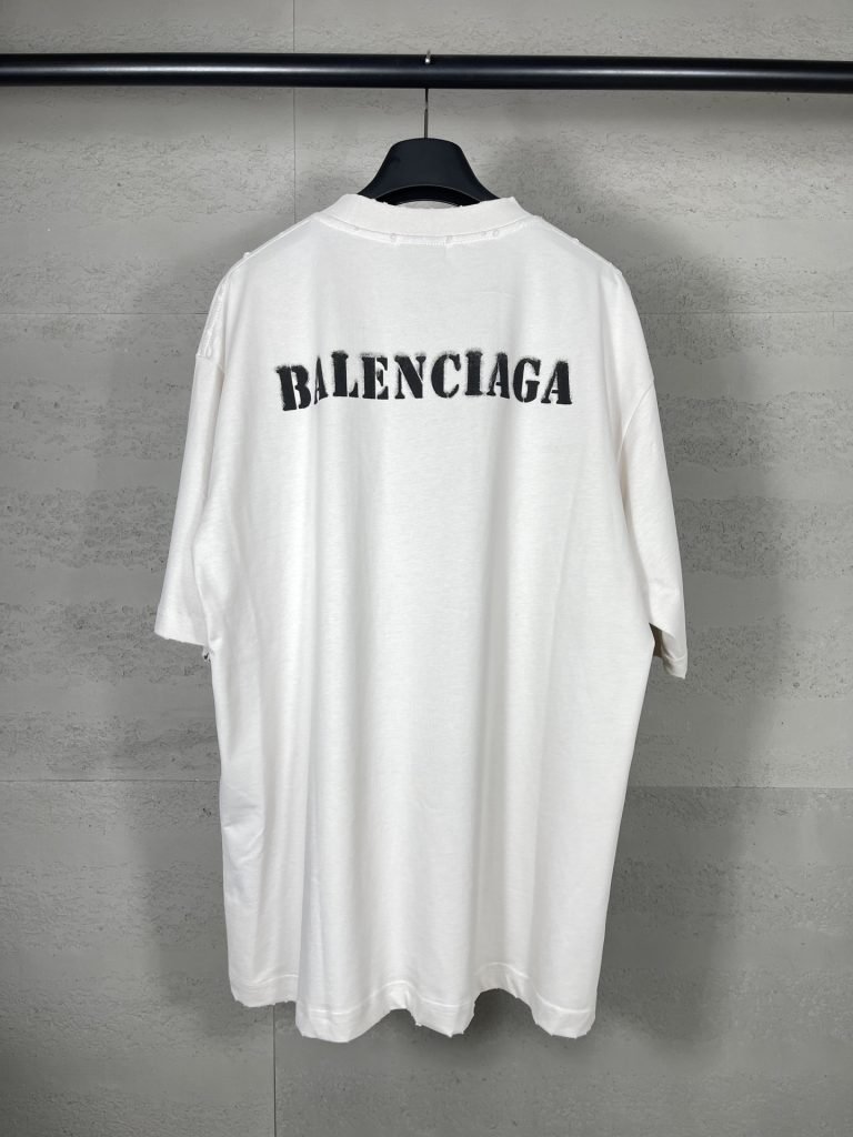 BALENCIAGA(バレンシアガ)2024春夏新作アルファベット ロゲプリント半袖Tシャツコピー