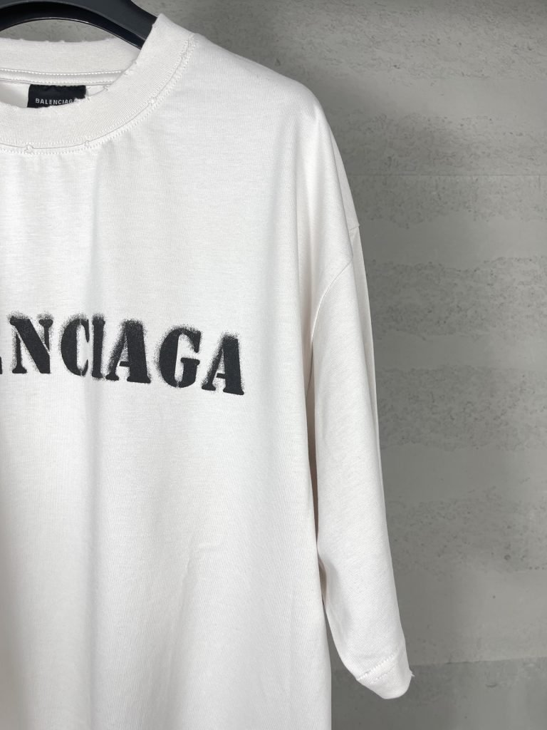 BALENCIAGA(バレンシアガ)2024春夏新作アルファベット ロゲプリント半袖Tシャツコピー