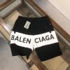 BALENCIAGA(バレンシアガ)黒と白プリントカジュアルショートパンツコピー