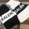 BALENCIAGA(バレンシアガ)黒と白プリントカジュアルショートパンツコピー