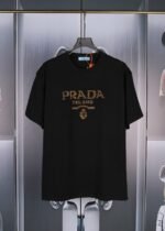 PRADA(プラダ)高グラム重量100%コットンカップルモデル半袖Tシャツコピー