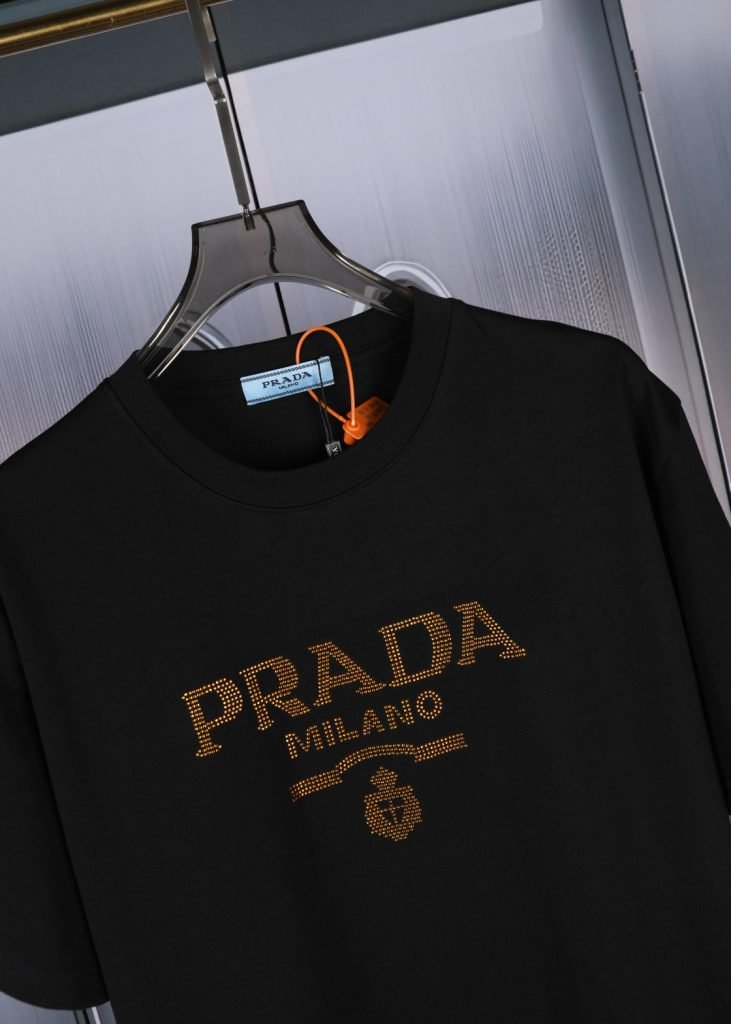 PRADA(プラダ)高グラム重量100%コットンカップルモデル半袖Tシャツコピー