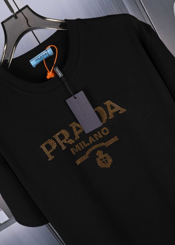PRADA(プラダ)高グラム重量100%コットンカップルモデル半袖Tシャツコピー