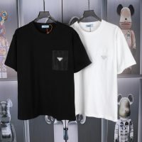 PRADA(プラダ)2024春夏胸ポケット半袖Tシャツ男女兼用スーパーコピー