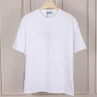 PRADA(プラダ)2024新作高品質100%コットン カップルモデル半袖Tシャツn級品