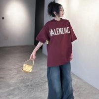 BALENCIAGA(バレンシアガ)コピー２０２４の新品のおしゃれなプリントカジュアルな半袖男女兼用