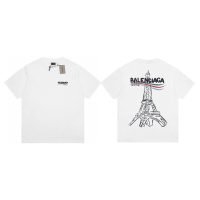 BALENCIAGA(バレンシアガ)偽物バレンシアガ最新鉄塔の波プリントレジャー半袖Ｔシャツ激安通販