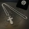 Chrome Hearts（クロムハーツ）偽物 クロスペンダント復古蛇骨ネックレス