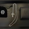 Chrome Hearts（クロムハーツ ）n級品 クロスダイヤモンドペンダント蛇骨ネックレス 激安通販