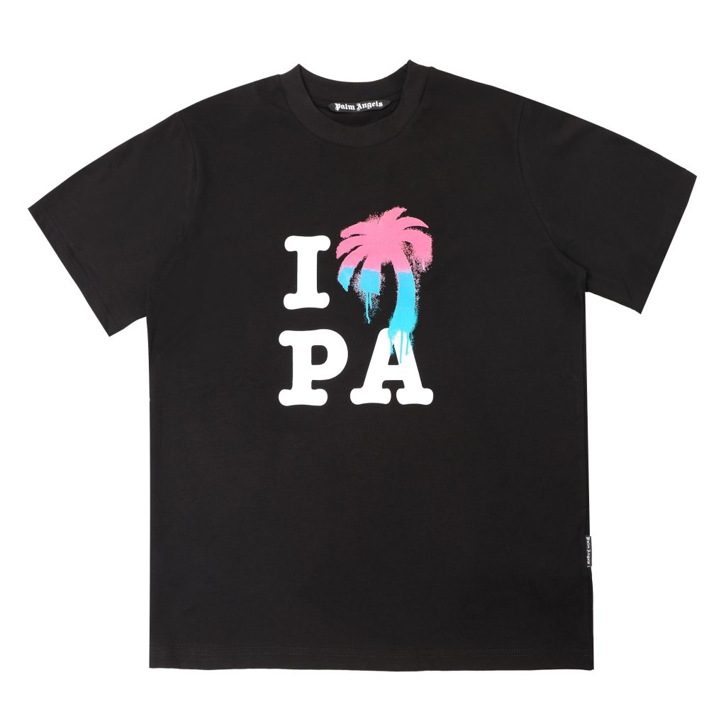 PalmAngels （パームエンジェルス） 定番コピー ヤシのアルファベットlogeカジュアル半袖Tシャツ 