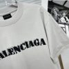 BALENCIAGA(バレンシアガ) コピー 墨染プリントアルファベットTシャツ
