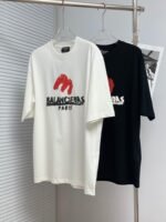 BALENCIAGA(バレンシアガ) スーパーコピー プリントアルファベットロゴカジュアルペアTシャツ 通販