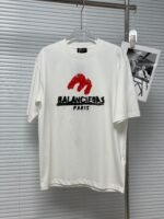 BALENCIAGA(バレンシアガ) スーパーコピー プリントアルファベットロゴカジュアルペアTシャツ 通販