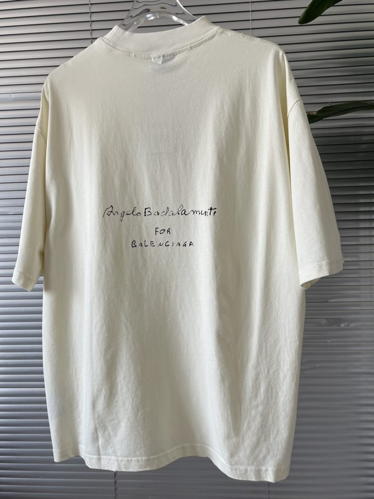 BALENCIAGA(バレンシアガ) スーパーコピー  芸能人 音符楽譜柄プリント半袖Tシャツ