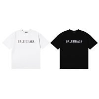 BALENCIAGA(バレンシアガ) 偽物 定番ロゴ刺繍カップルタイプラウンドネック半袖Tシャツ 通販